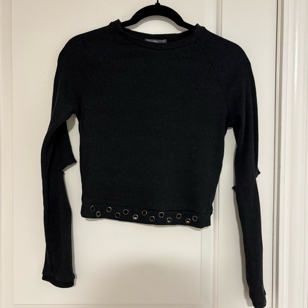 Bershka Cropped Ribbed Sweater